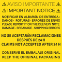 ETIQUETA FLUOR AMARILLO 170X170 MM - IDENTIFICACIÓN BULTO