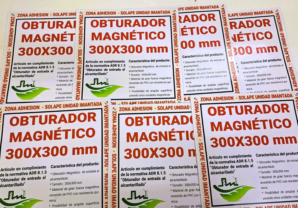 OBTURADOR MAGNÉTICO ALCANTARILLADO - TAMAÑO : 300X300 MM