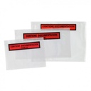 180x140 - BOLSAS  PORTADOCUMENTOS ADHESIVAS 4 PLIEGUES - CON TEXTO " CONTIENE DOCUMENTACIÓN " - 180x140 mm