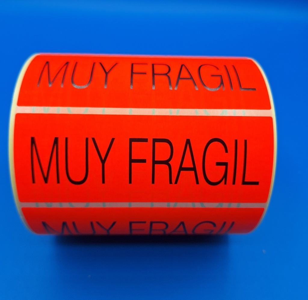ETIQUETA MUY FRÁGIL 110x40MM - ROLLO 1000 UDS