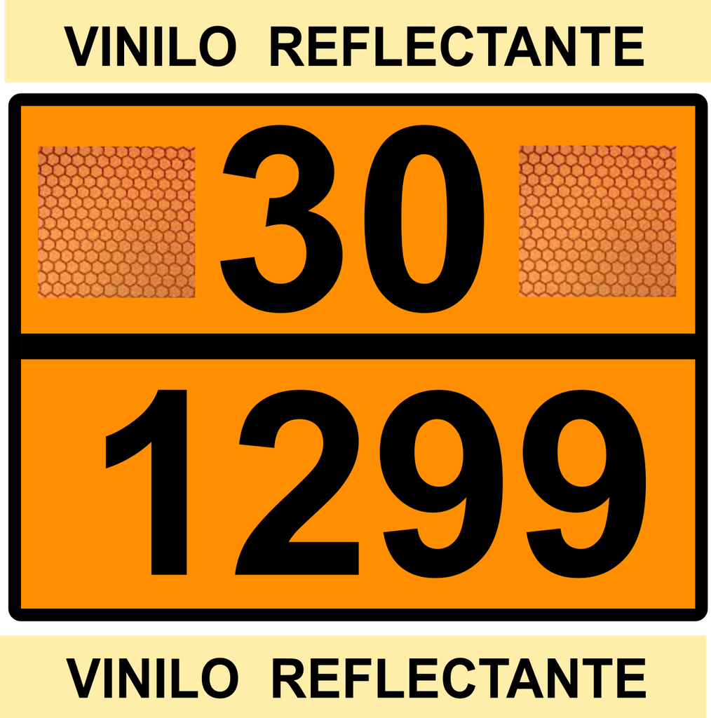 PANEL NARANJA 400X300 REFLECTANTE  TEXTO 30/2368 LINEA HORIZONTAL - HOMOLOGADO PERSONALIZADO