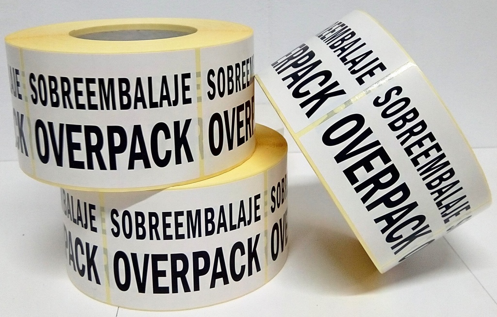ETIQUETA SOBREEMBALAJE/OVERPACK - Bobina 1.000 UDS 