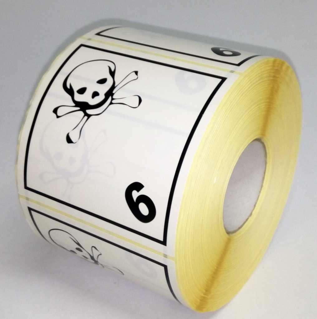 CLASS 6.1 TOXIC 100X100 MM Rolls 1.000 units