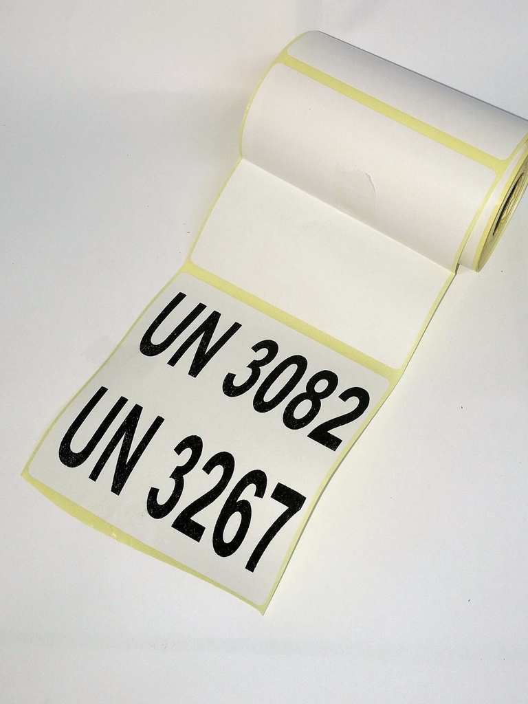 ETIQUETA BLANCA NUMERACIÓN UN Personalizado  - Bobina 1.000 uds
