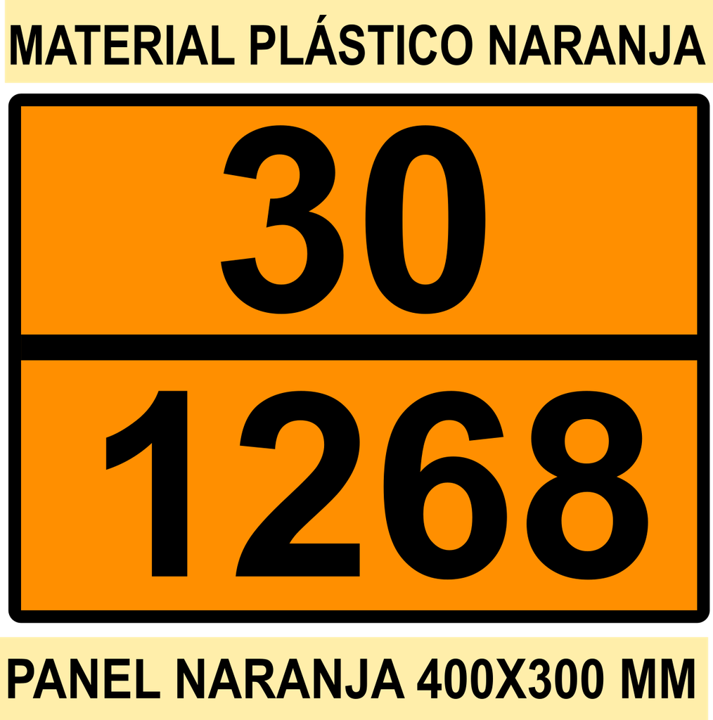 PANEL NARANJA 400X300 Polipropileno Adhesivo -   TEXTO PERSONALIZADO LINEA HORIZONTAL - BOBINA 50 UDS