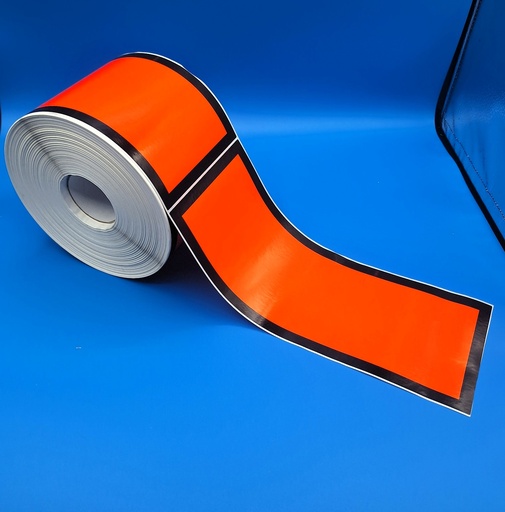 [PN003] ETIQUETA NARANJA 300X120 mm - SIN TEXTO - Bobina 