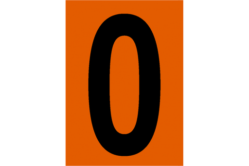 [REF. 0 - BOBINA NÚMERO 0] PACK NUMERACIÓN NARANJA BOBINA NUMERO - 0 